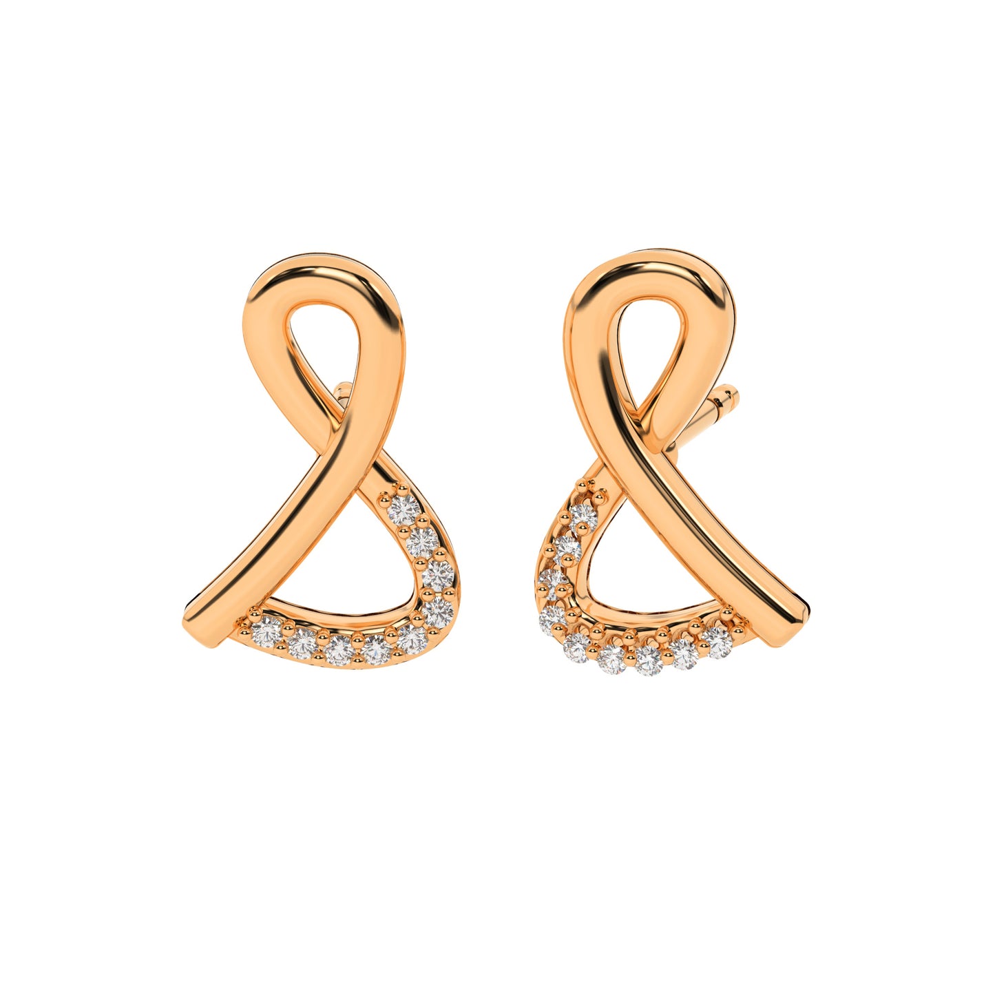 Cosmic Crescent Earrings 18K