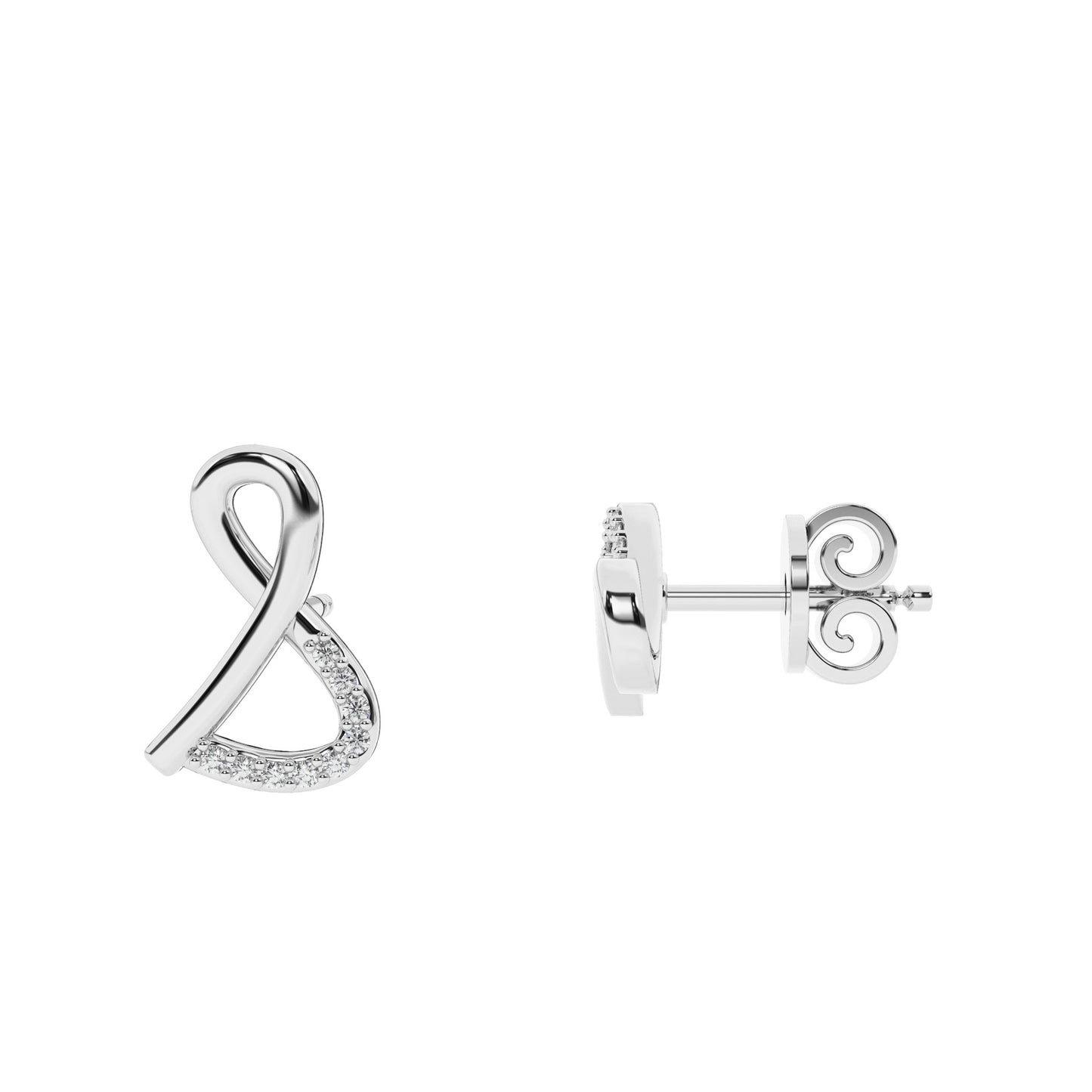 Cosmic Crescent Earrings 18K