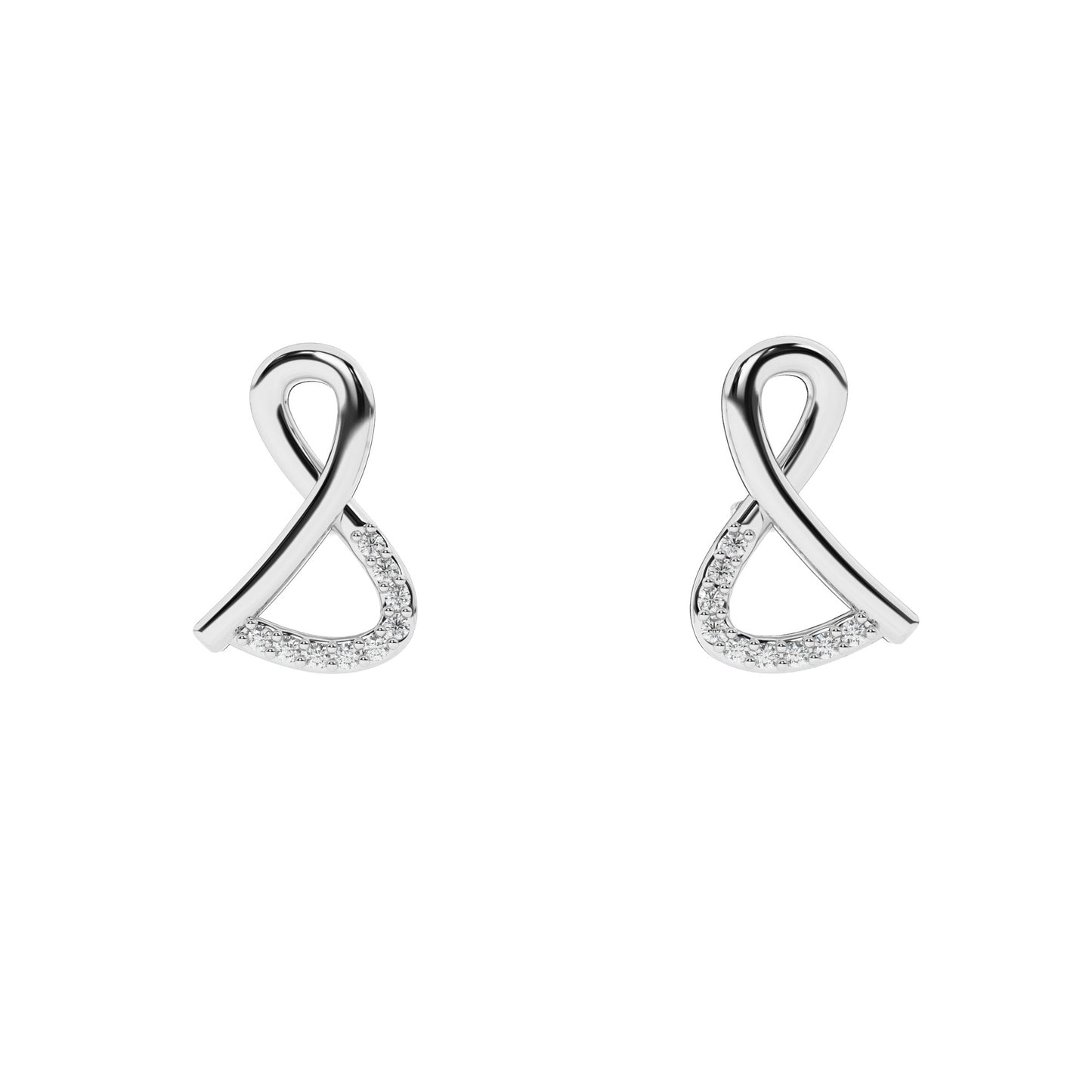 Cosmic Crescent Earrings 18K