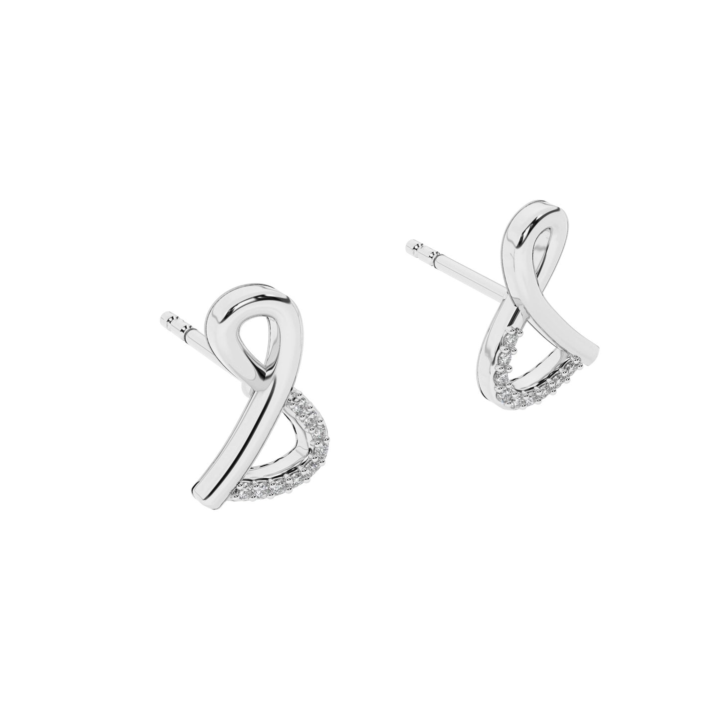 Cosmic Crescent Earrings 18K