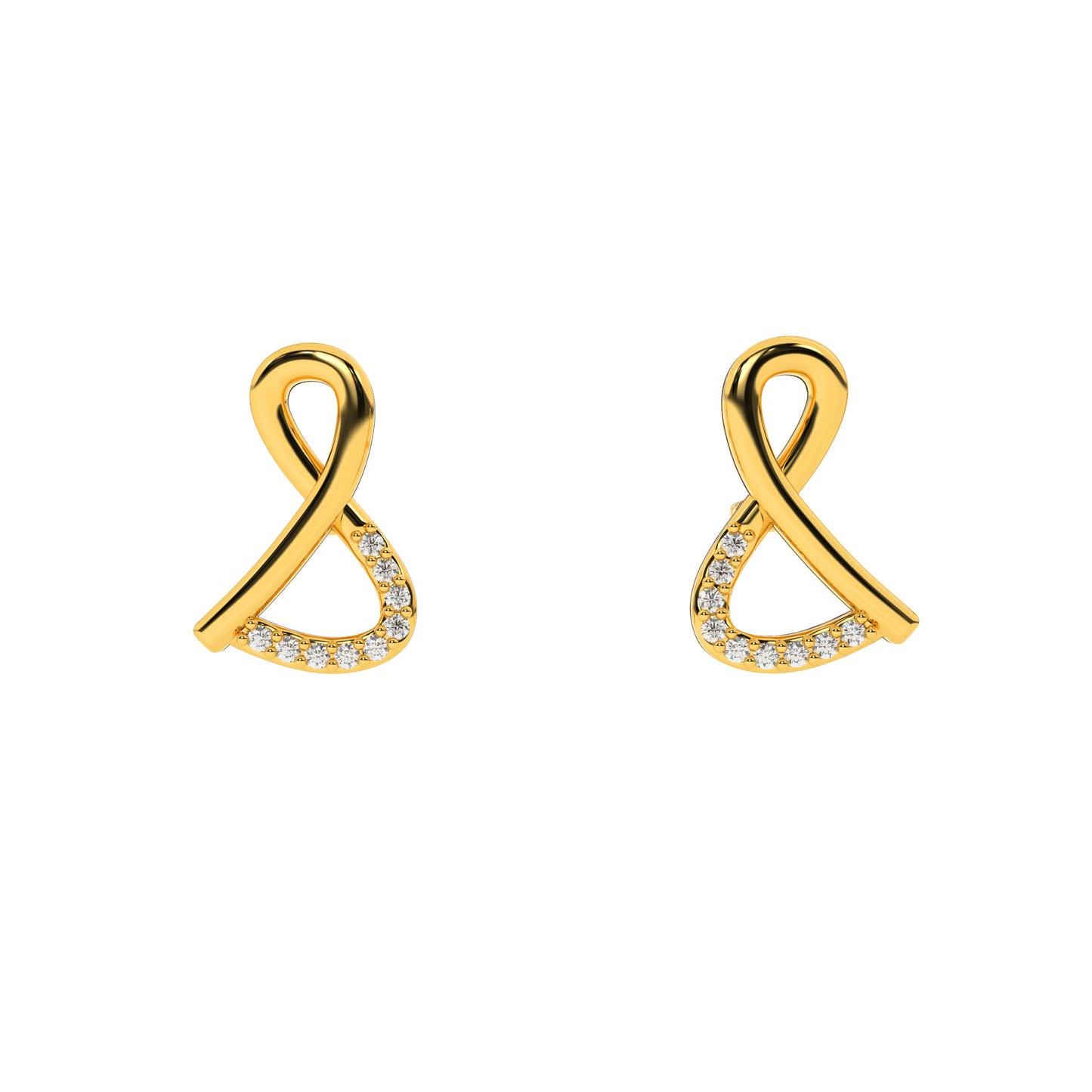 Cosmic Crescent Earrings 18K