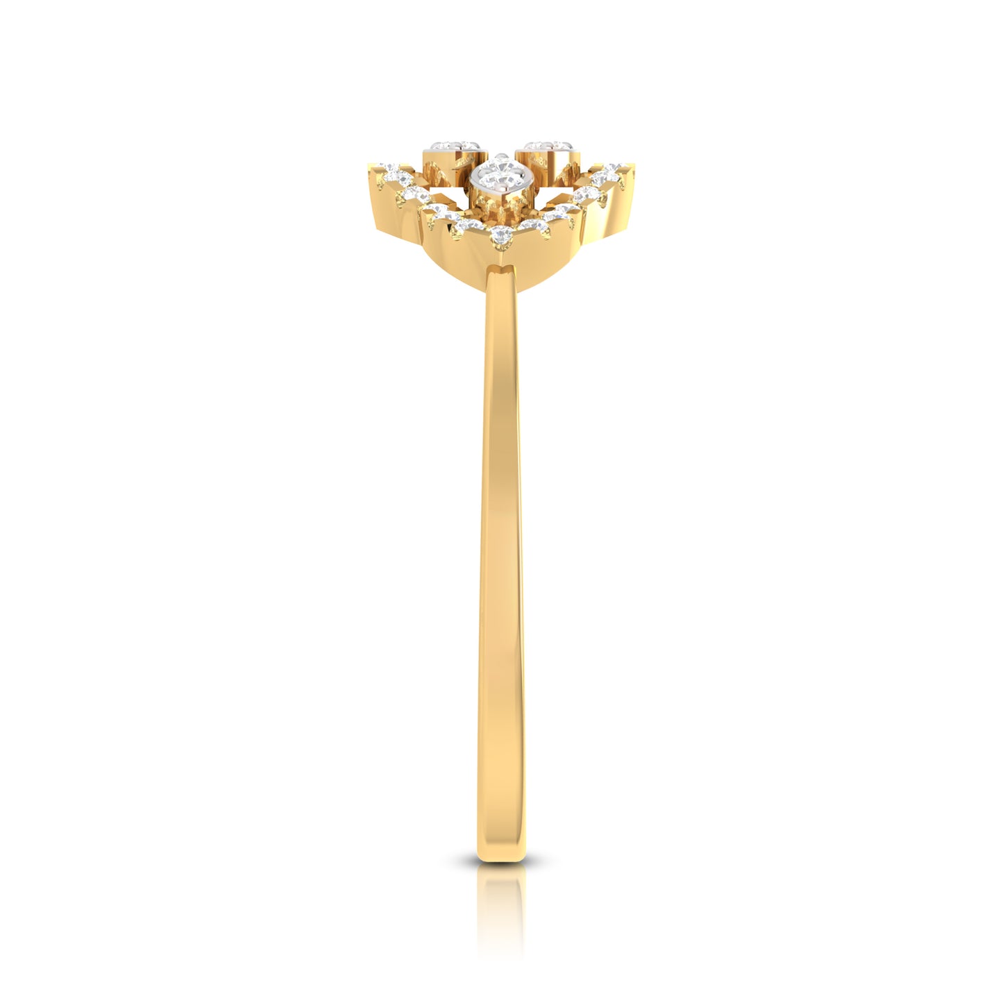 Blushing Bloom Bouquet 18Kt Diamond Ring