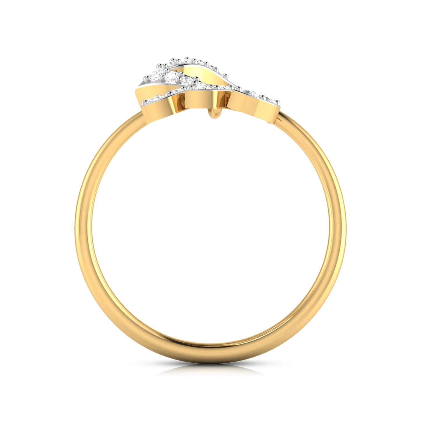 Celestial Cascade Crown 14Kt Diamond Ring