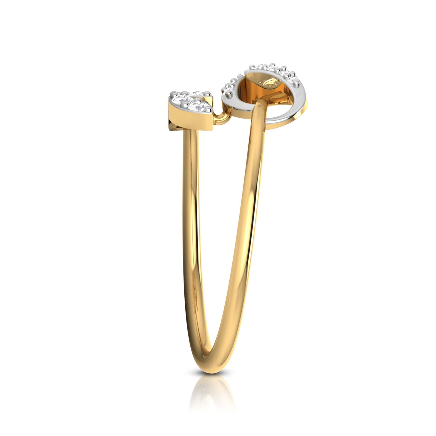 Celestial Cascade Crown 14Kt Diamond Ring
