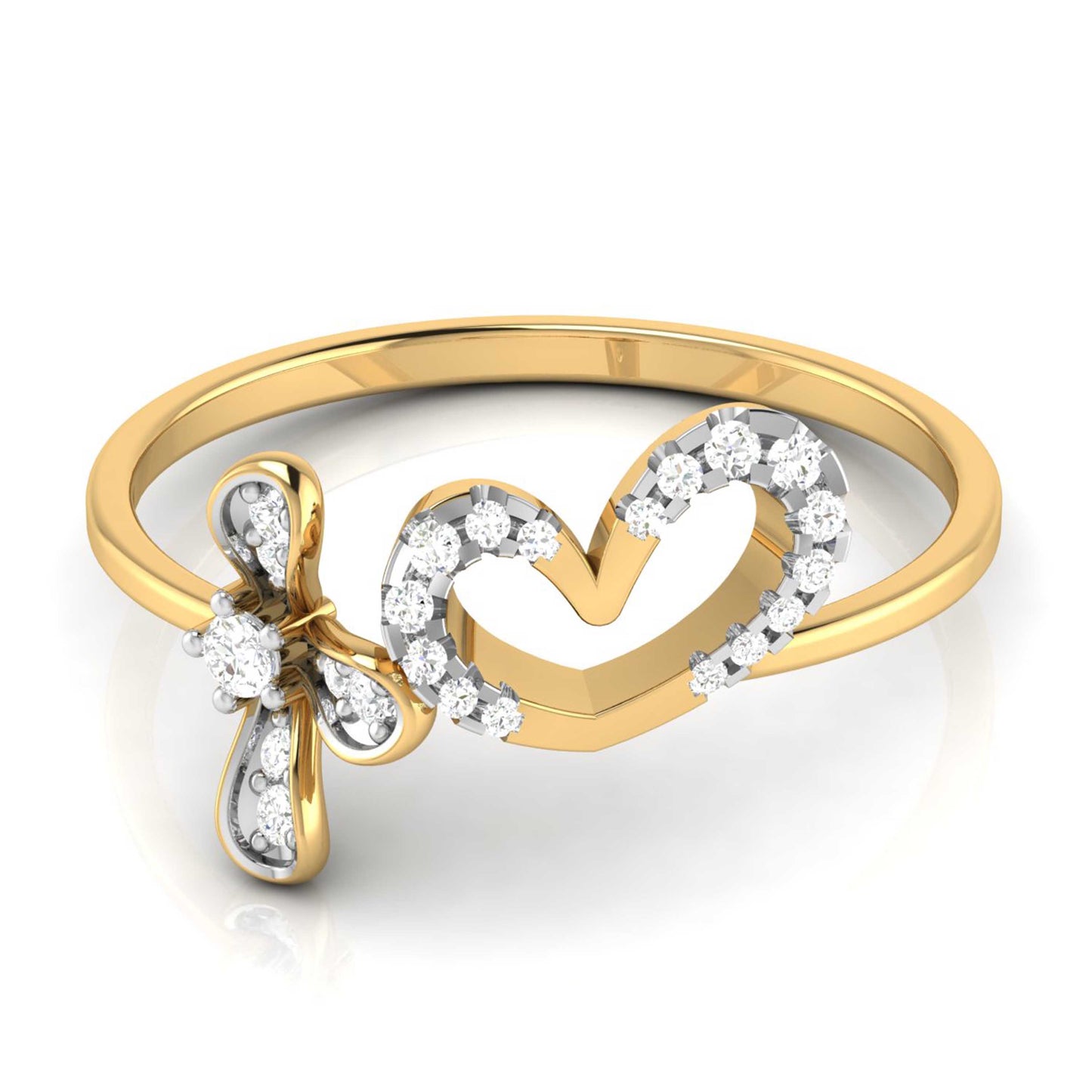 Blushing Bloom Bliss 14Kt Diamond Ring