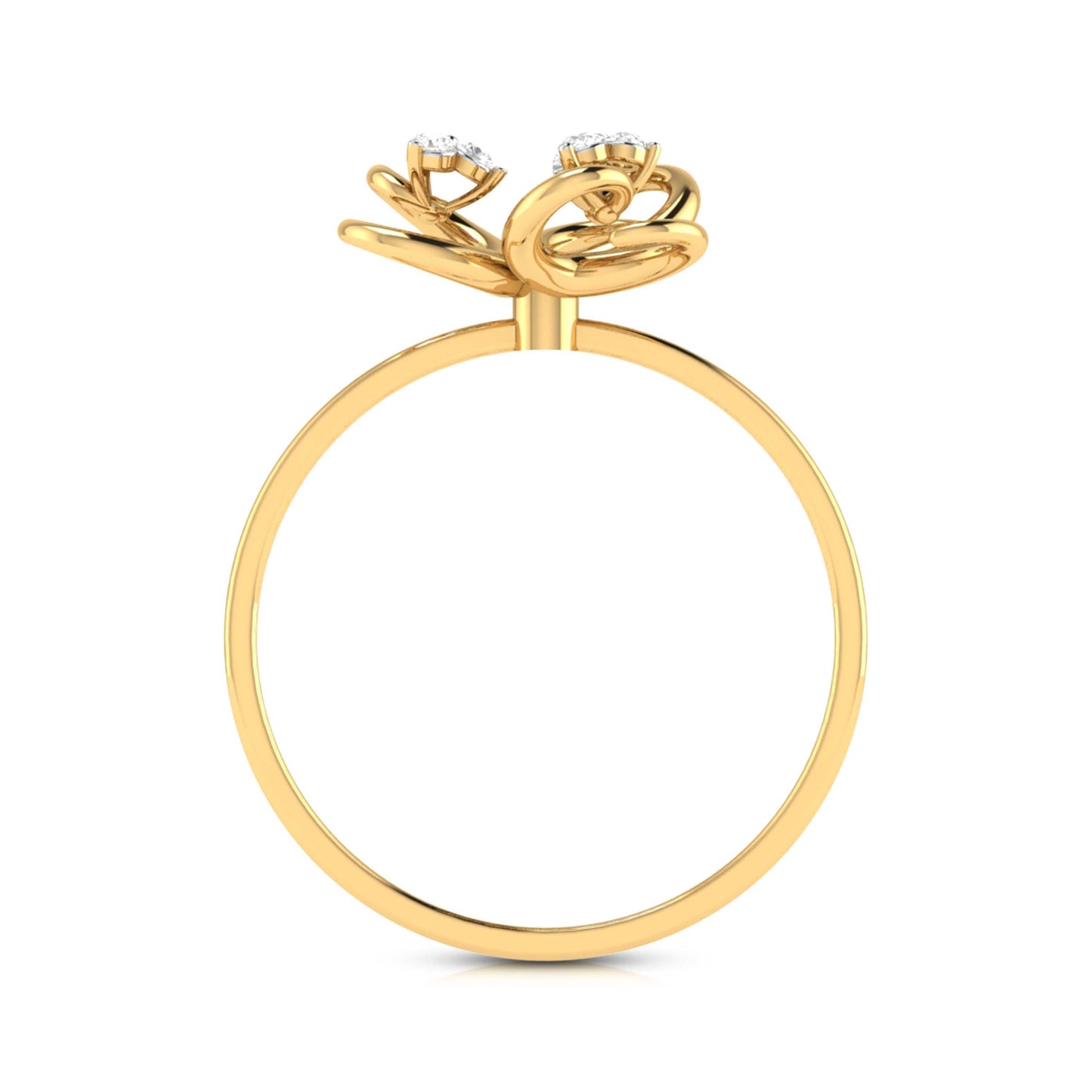 Crimson Cascade 14Kt Diamond Ring