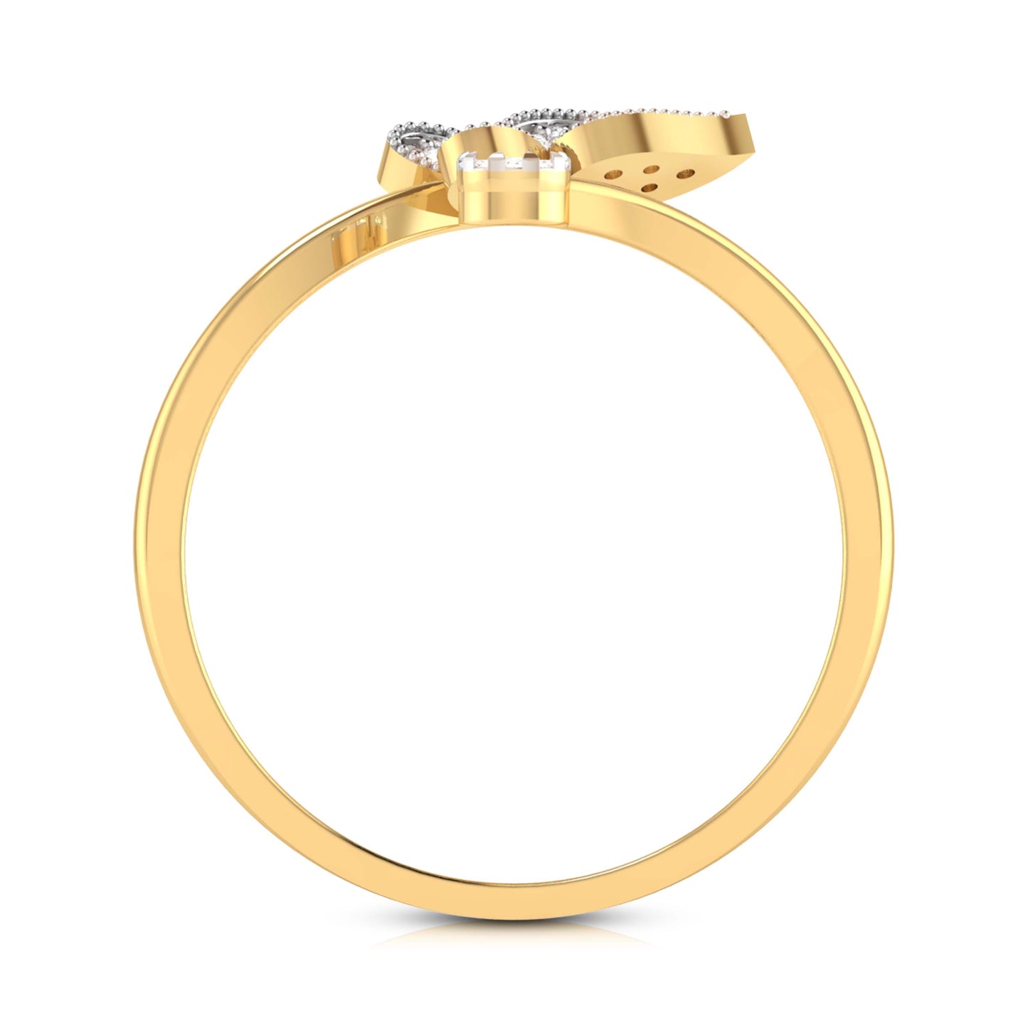 Regal Rosewood Radiant Elegance 14Kt Diamond Ring