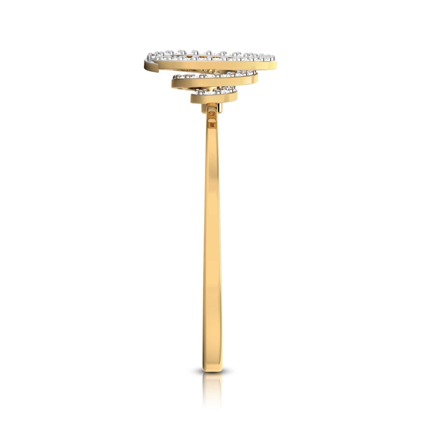 Radiant Rose Quartz Radiance 14Kt Diamond Ring
