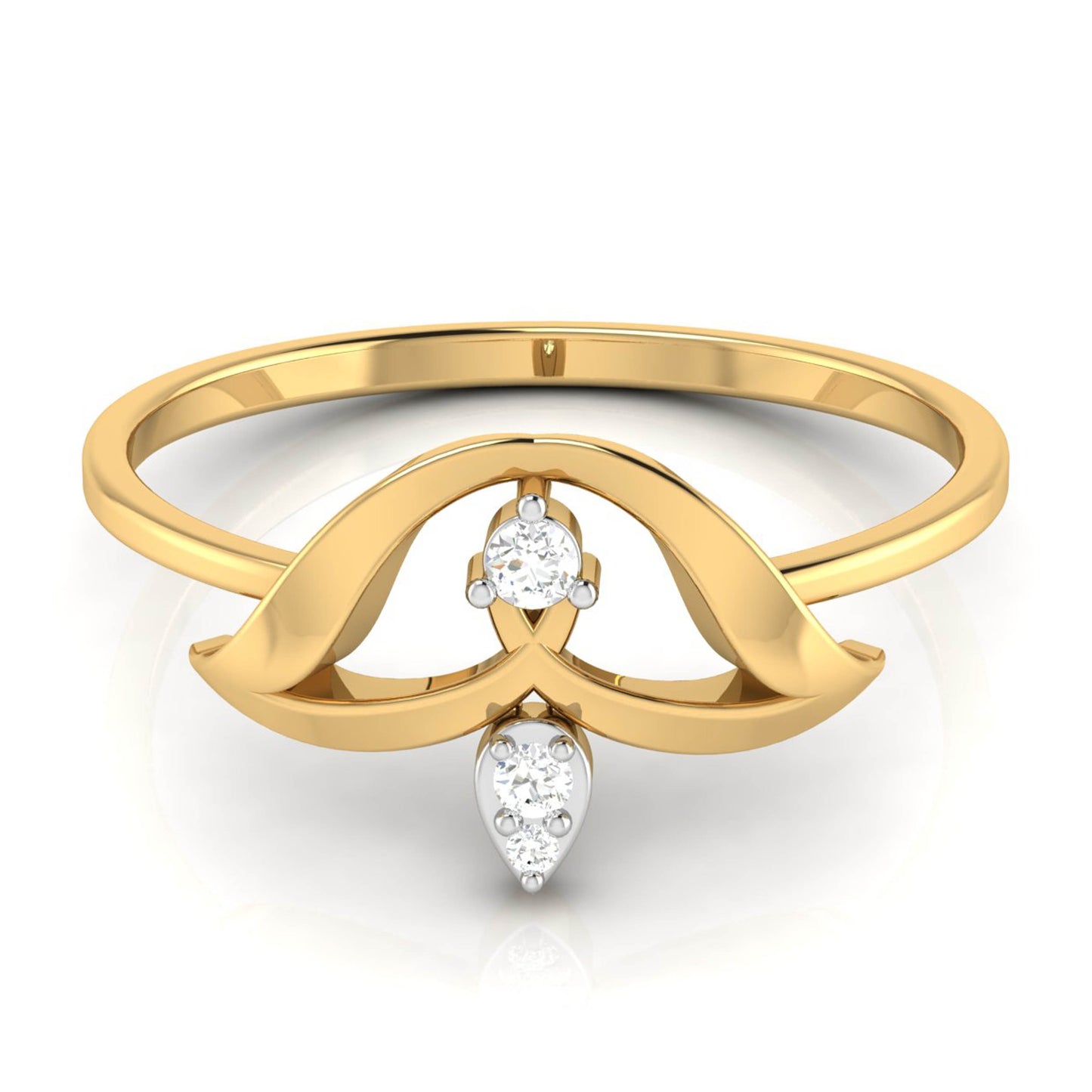 Radiant Raindrop 18Kt Diamond Ring