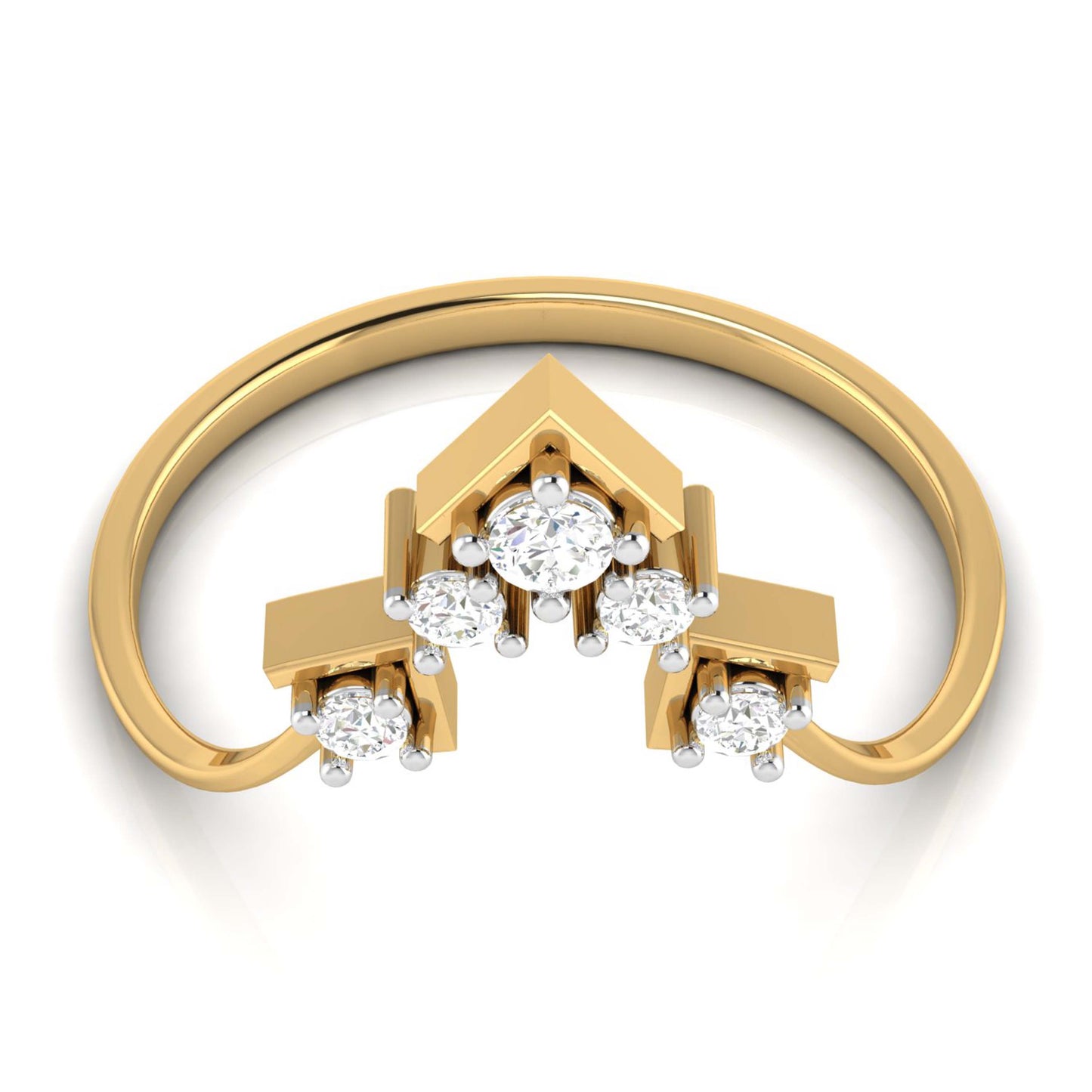Gilded Gaze 14Kt Diamond Ring