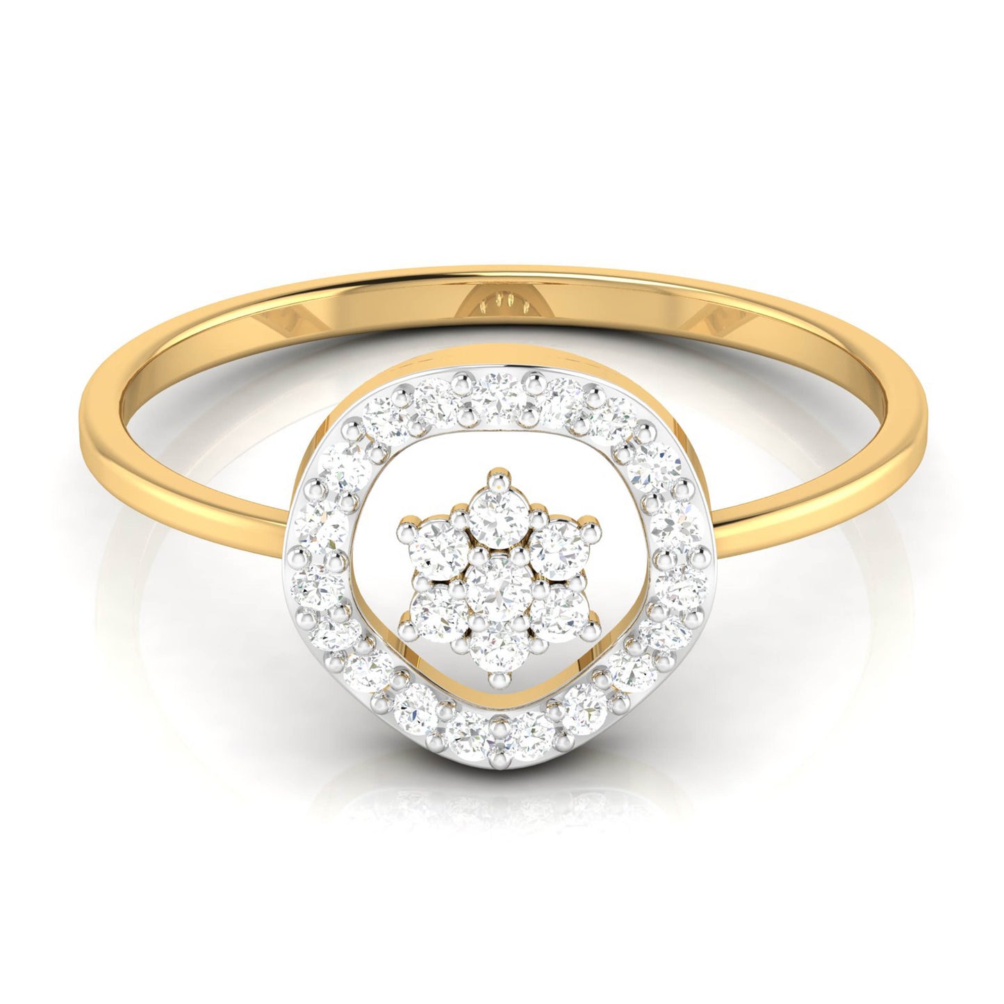 Radiant Rhapsody 18Kt Diamond Ring