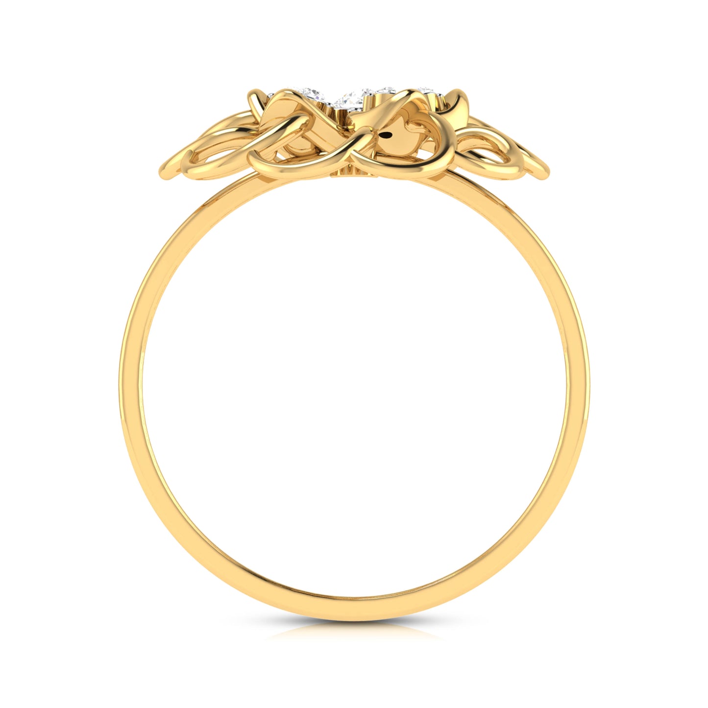Gilded Grace 14Kt Diamond Ring