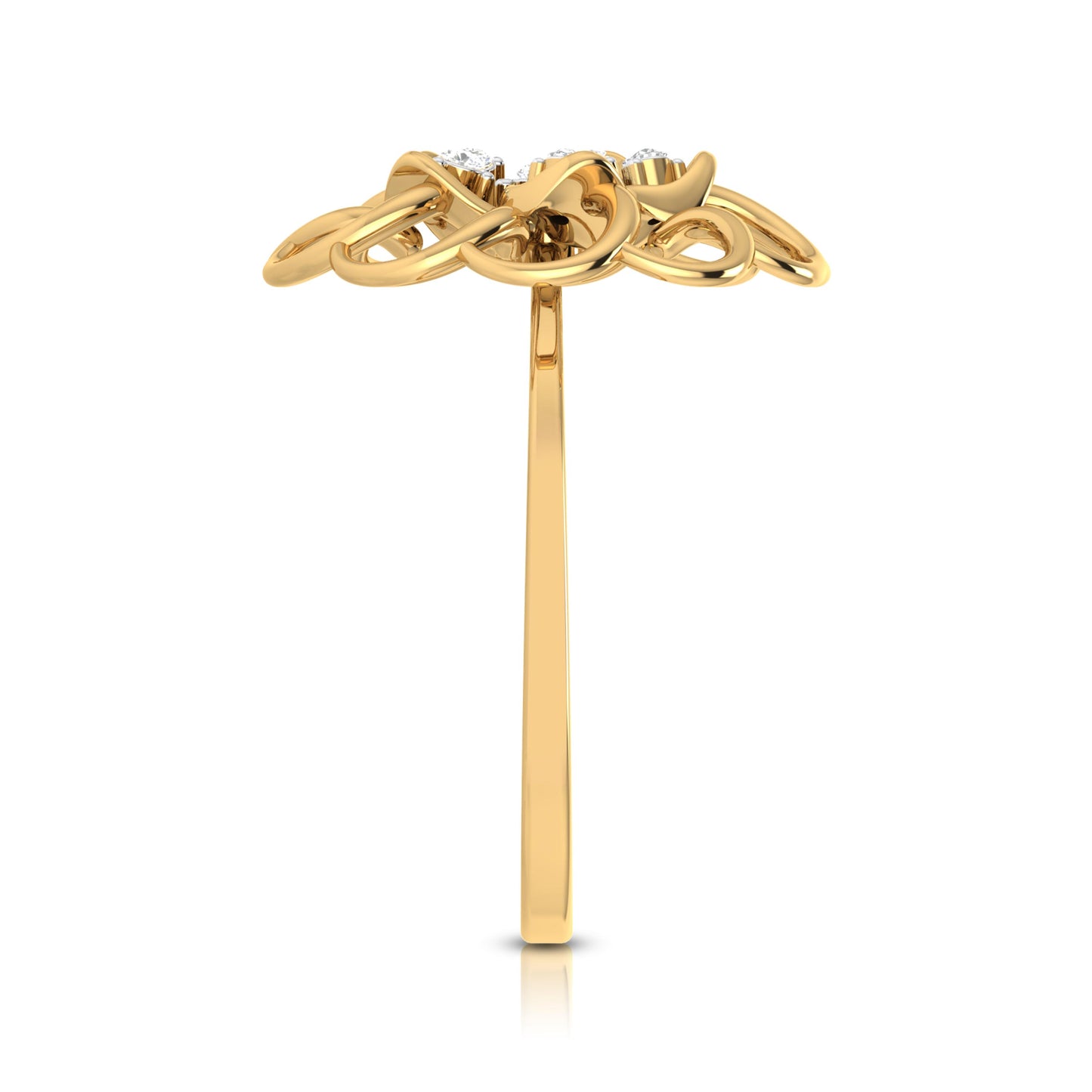 Gilded Grace 14Kt Diamond Ring