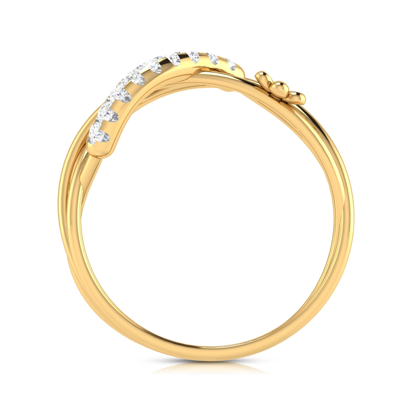 Regal Rosewood Radiance 14Kt Diamond Ring