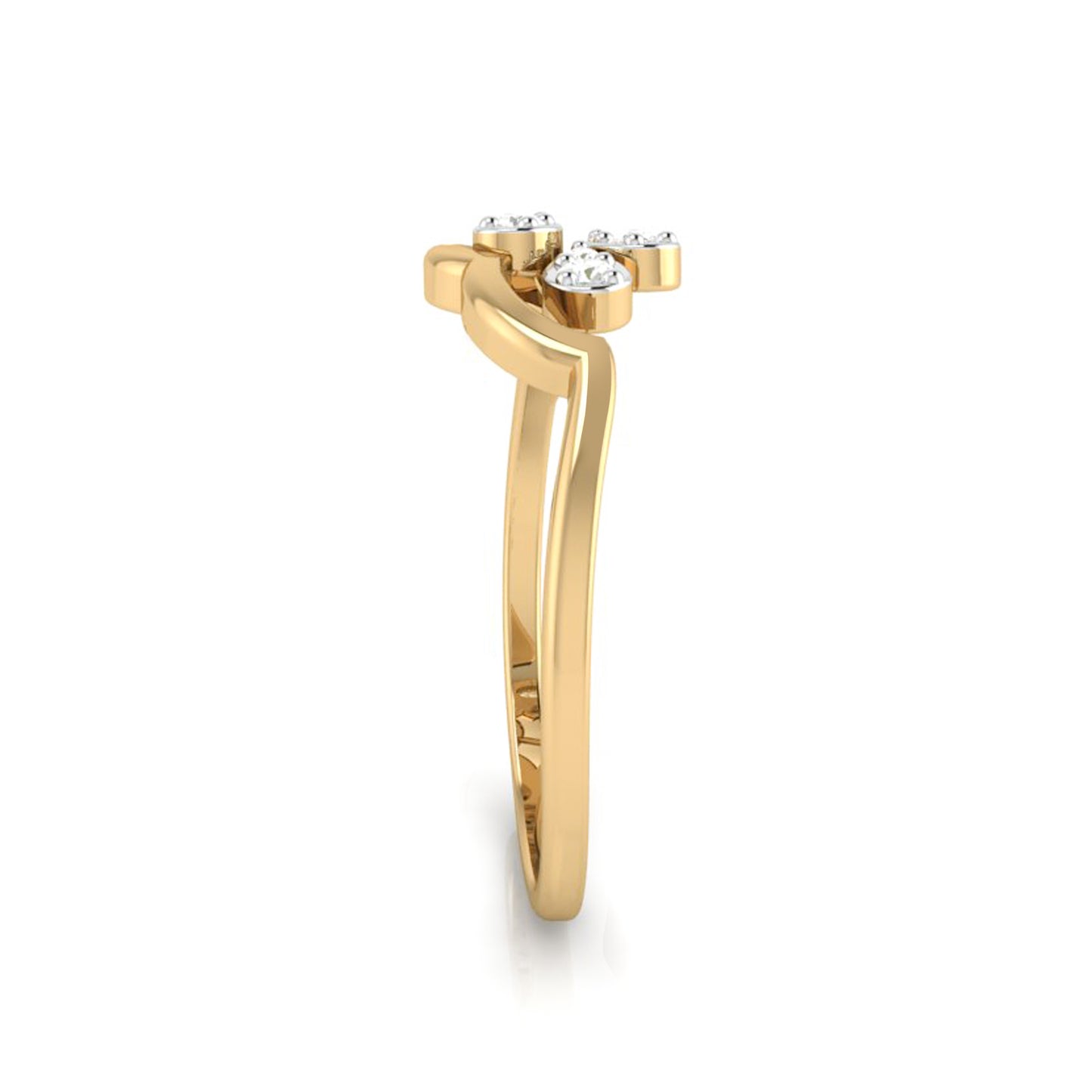 Gilded Grace Grandeur 18Kt Diamond Ring