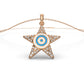 Radiant Cascade Diamond Chain Necklace