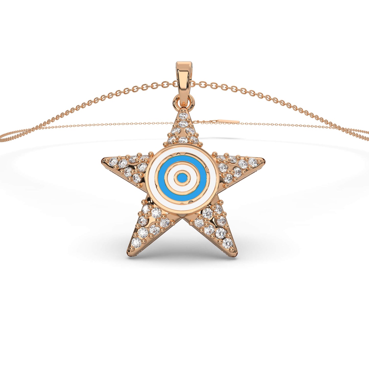 Radiant Cascade Diamond Chain Necklace