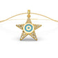 Radiant Cascade Diamond Chain Necklace
