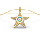 Radiant Cascade Diamond Chain Necklace 18k