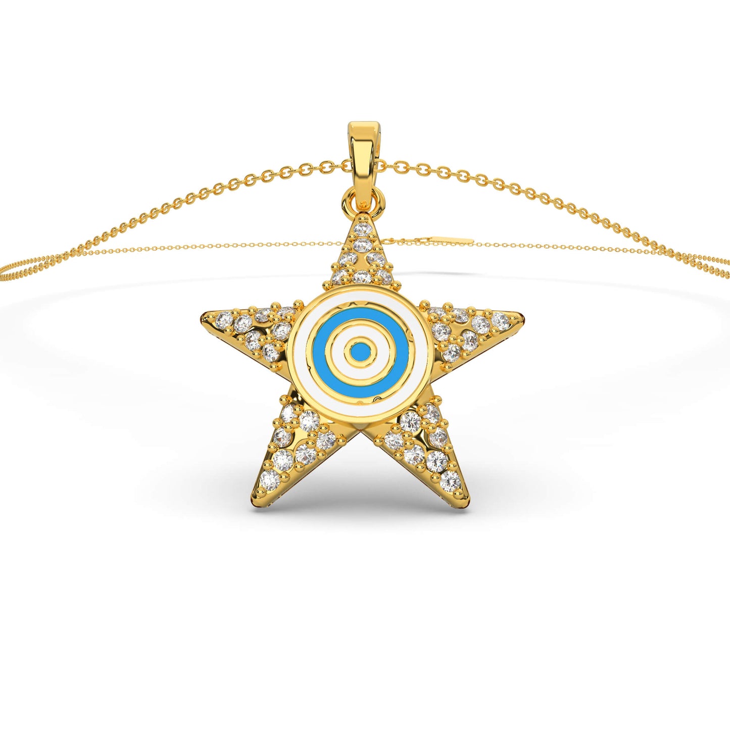 Radiant Cascade Diamond Chain Necklace 18k