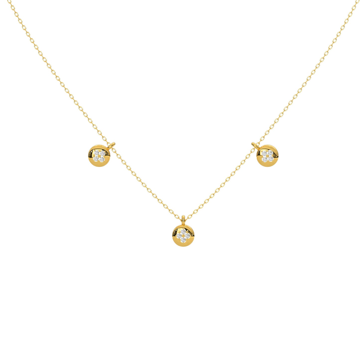 Twinkling Tranquility Diamond Necklace 18k