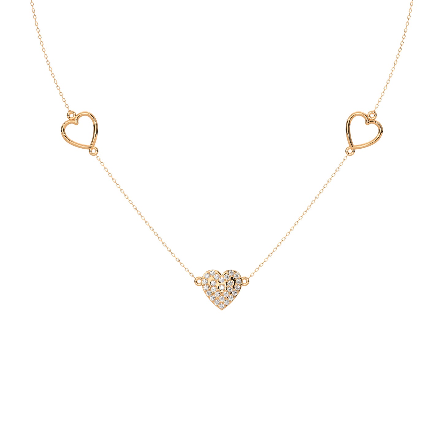 Radiant Reflection Diamond Necklace 18k