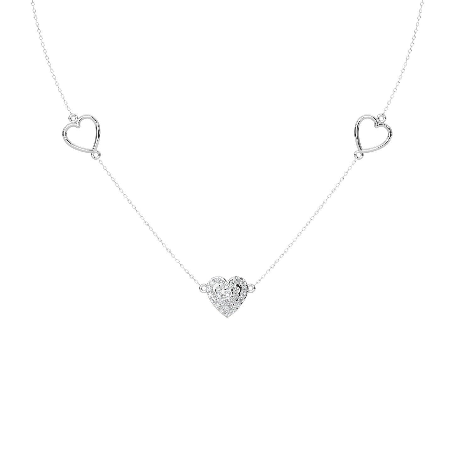Radiant Reflection Diamond Necklace 18k