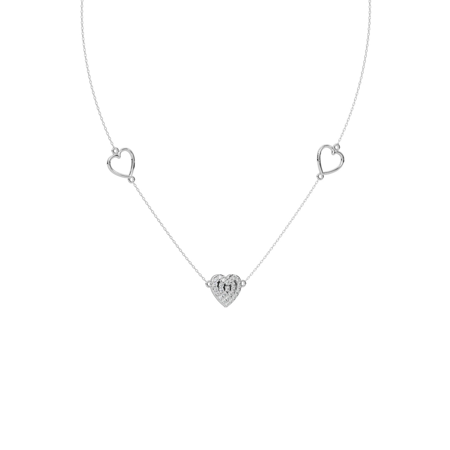 Radiant Reflection Diamond Necklace 18k