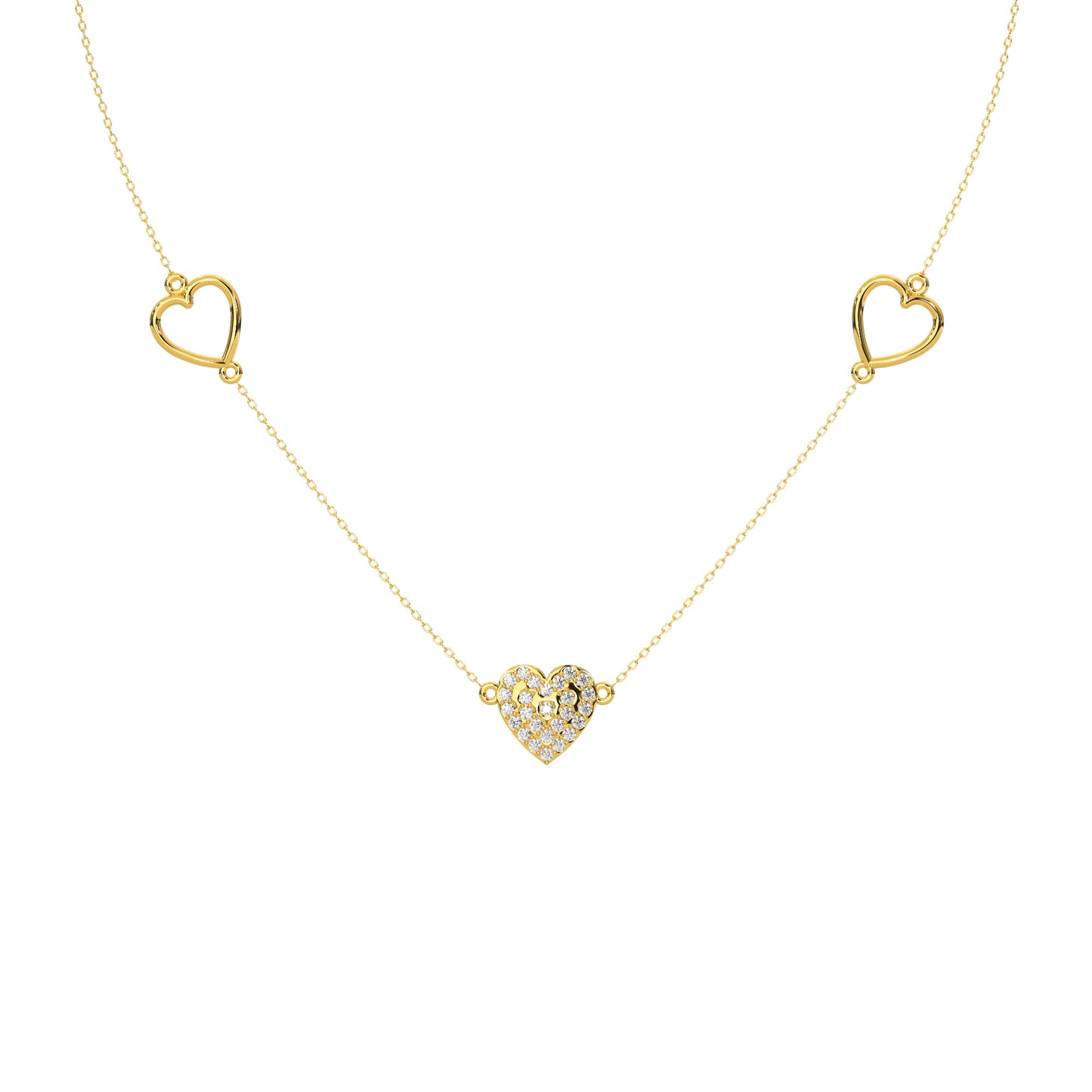Radiant Reflection Diamond Necklace 18k