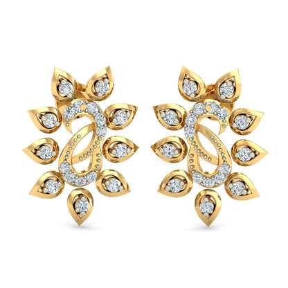 Blushing Blossom Diamond Studs 18K