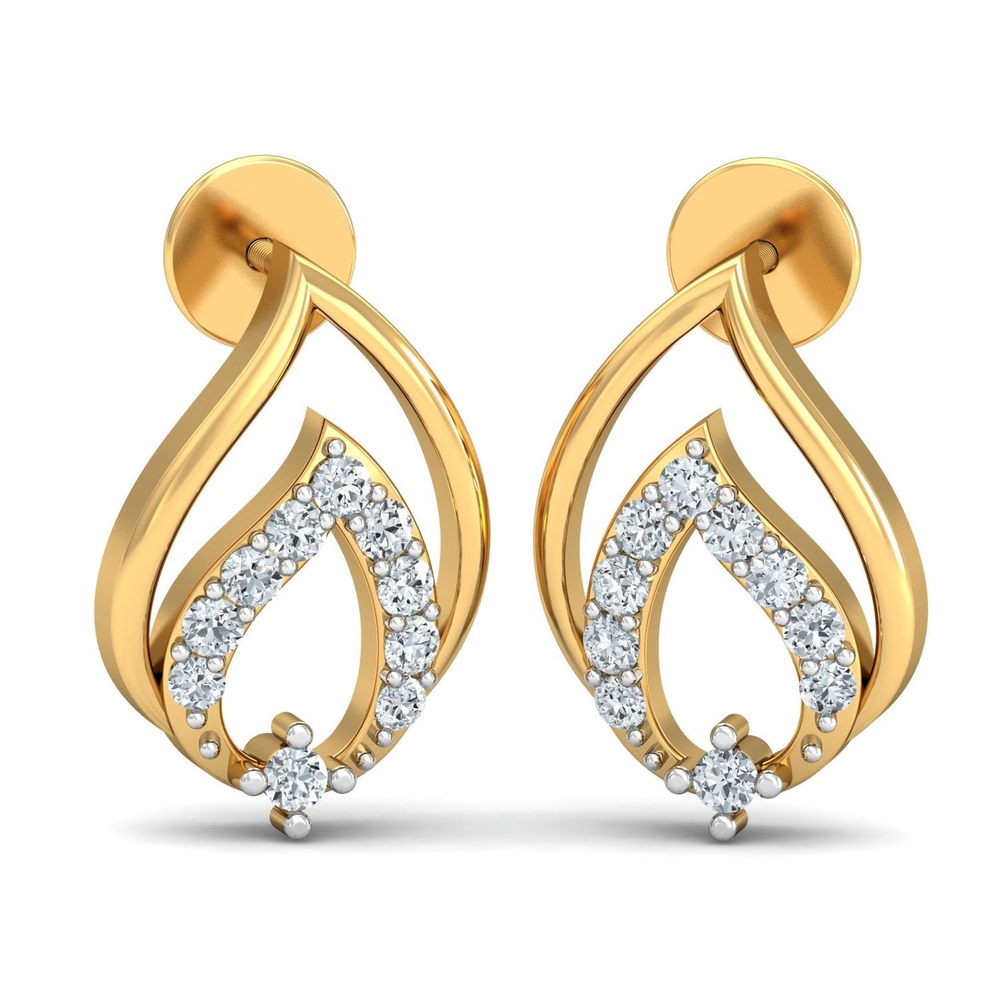 Radiant Cascade Diamond Hoops 18K