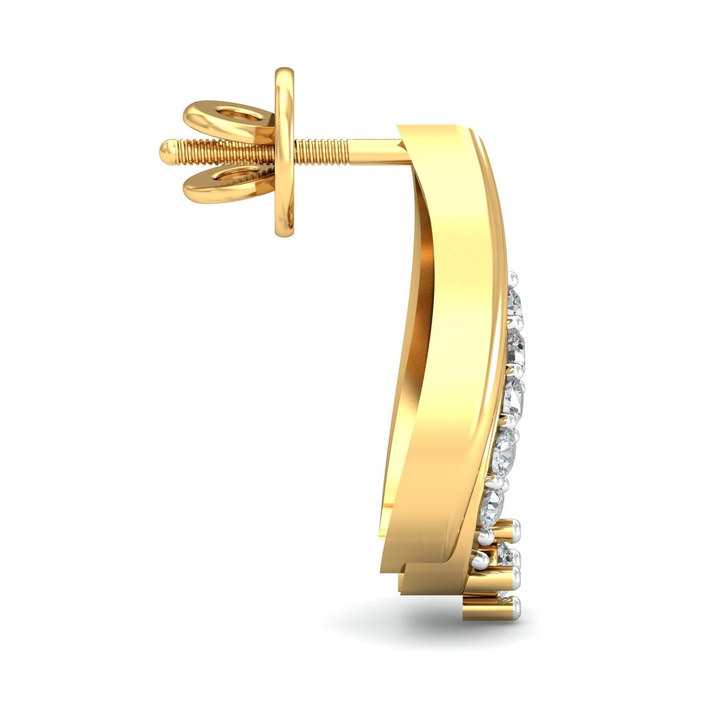 Radiant Cascade Diamond Hoops 18K