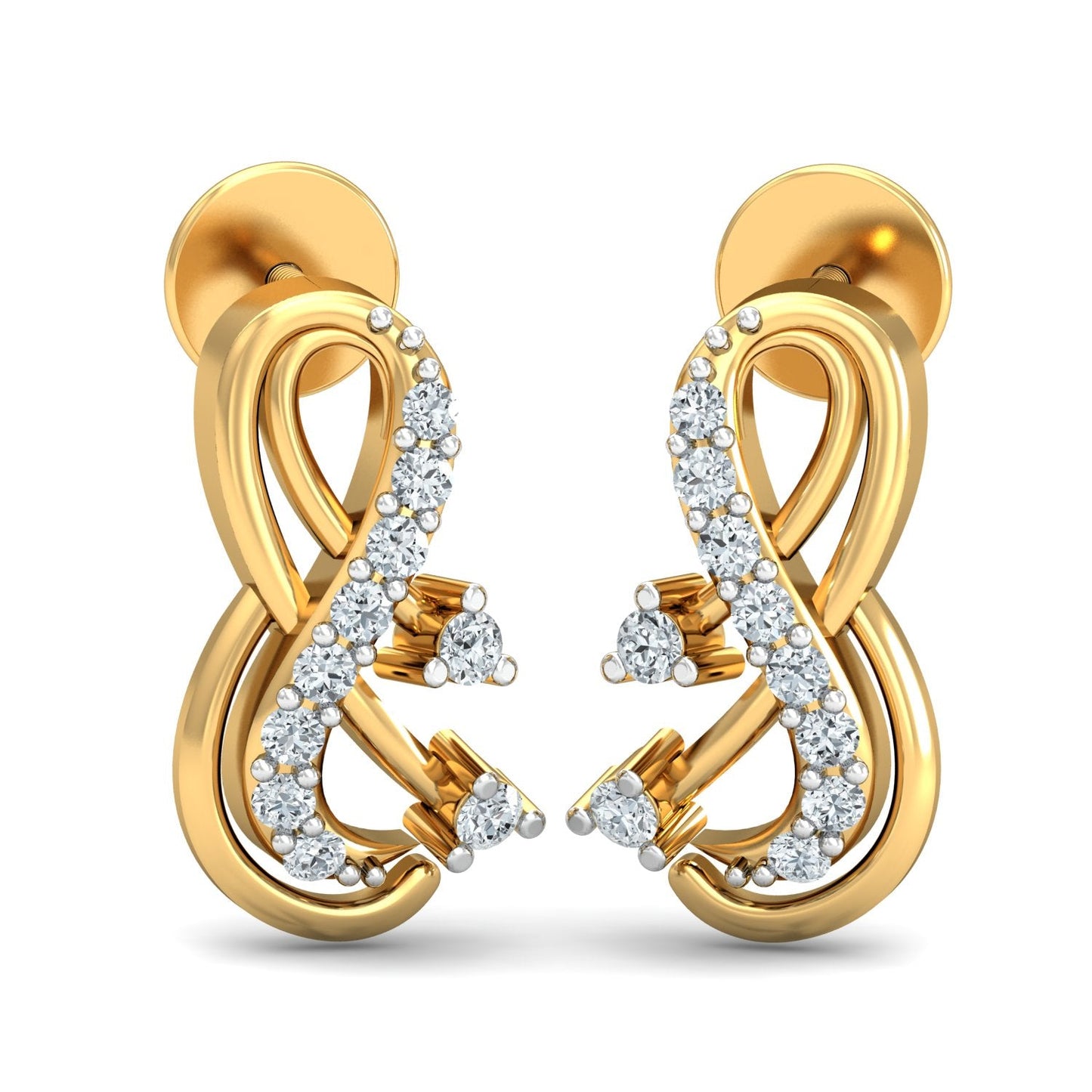Moonlit Mirage Diamond Huggies 18K