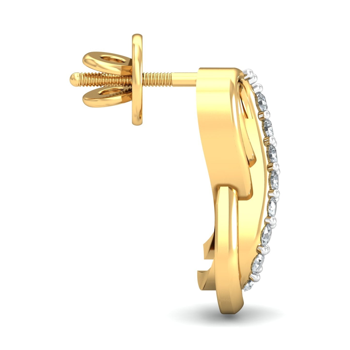 Moonlit Mirage Diamond Huggies 18K