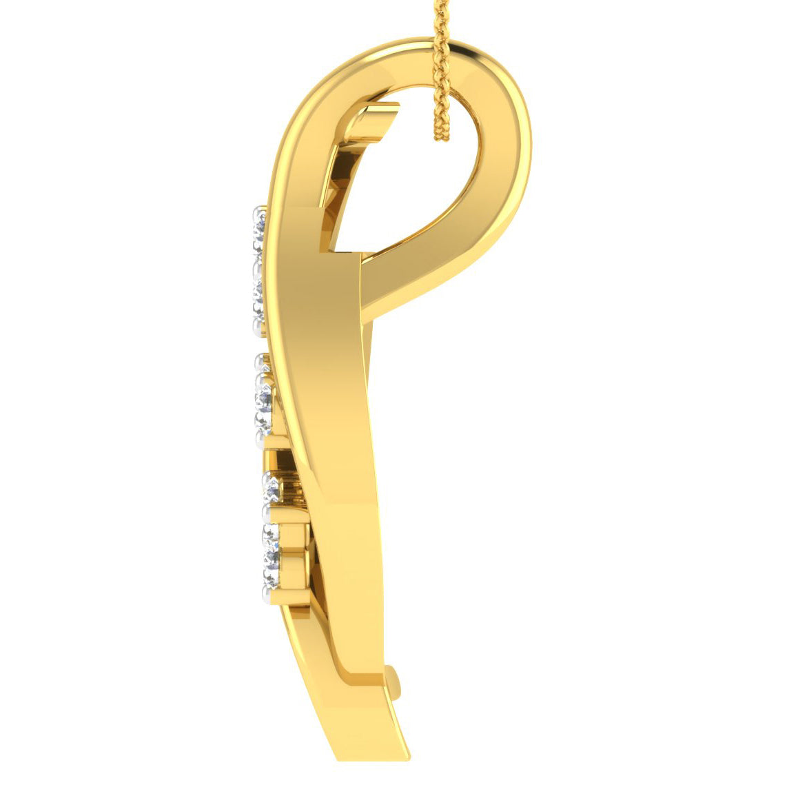 Radiant Riviera Diamond Pendant 18K