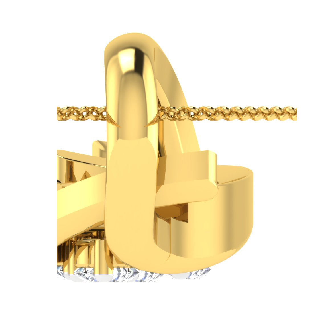Radiant Riviera Diamond Pendant 18K