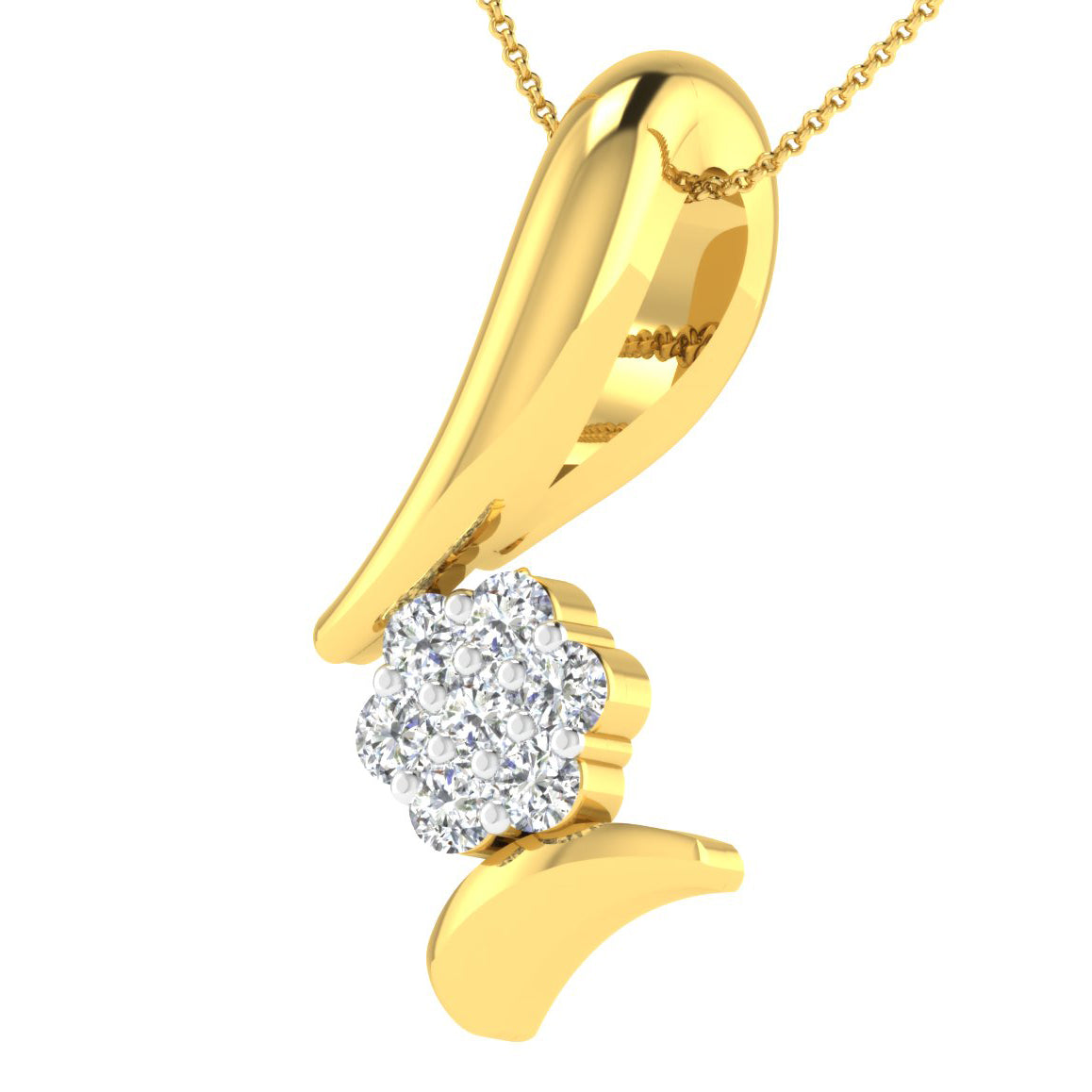 Opulent Orbit Diamond Pendant 18K