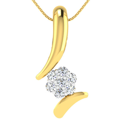 Opulent Orbit Diamond Pendant 18K