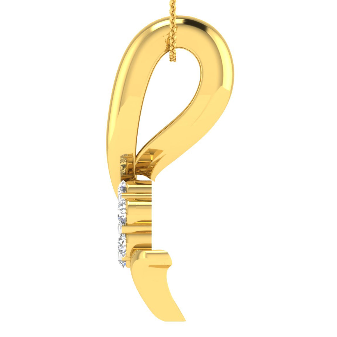 Opulent Orbit Diamond Pendant 18K