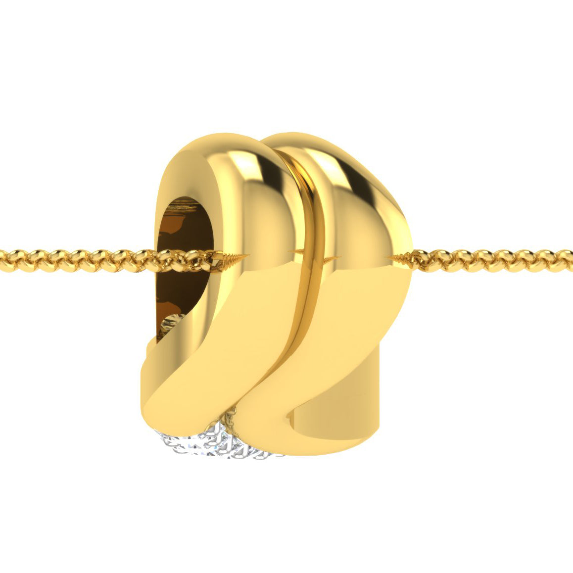 Luminous Lotus Diamond Pendant 18K