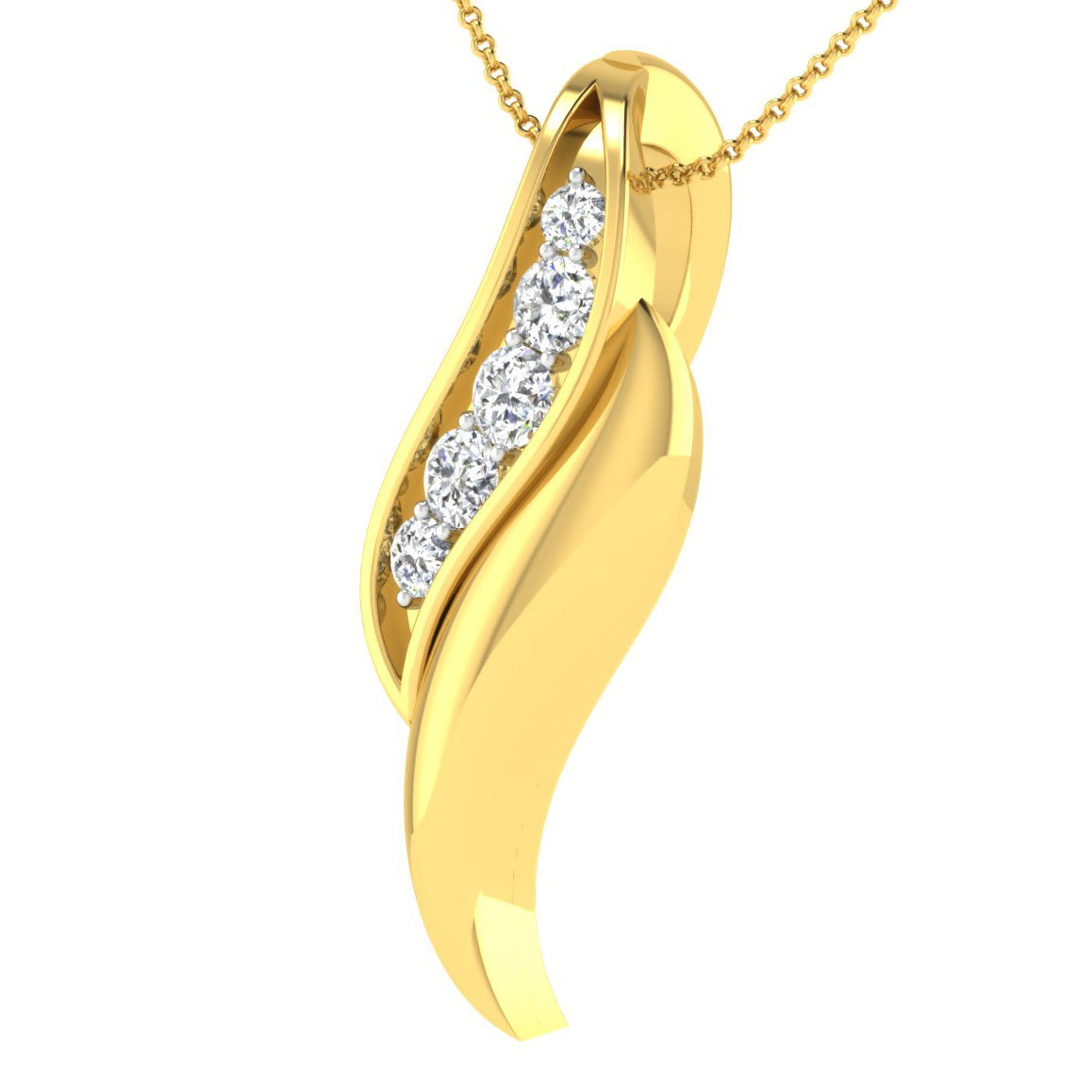 Regal Radiance Diamond Pendant 18K