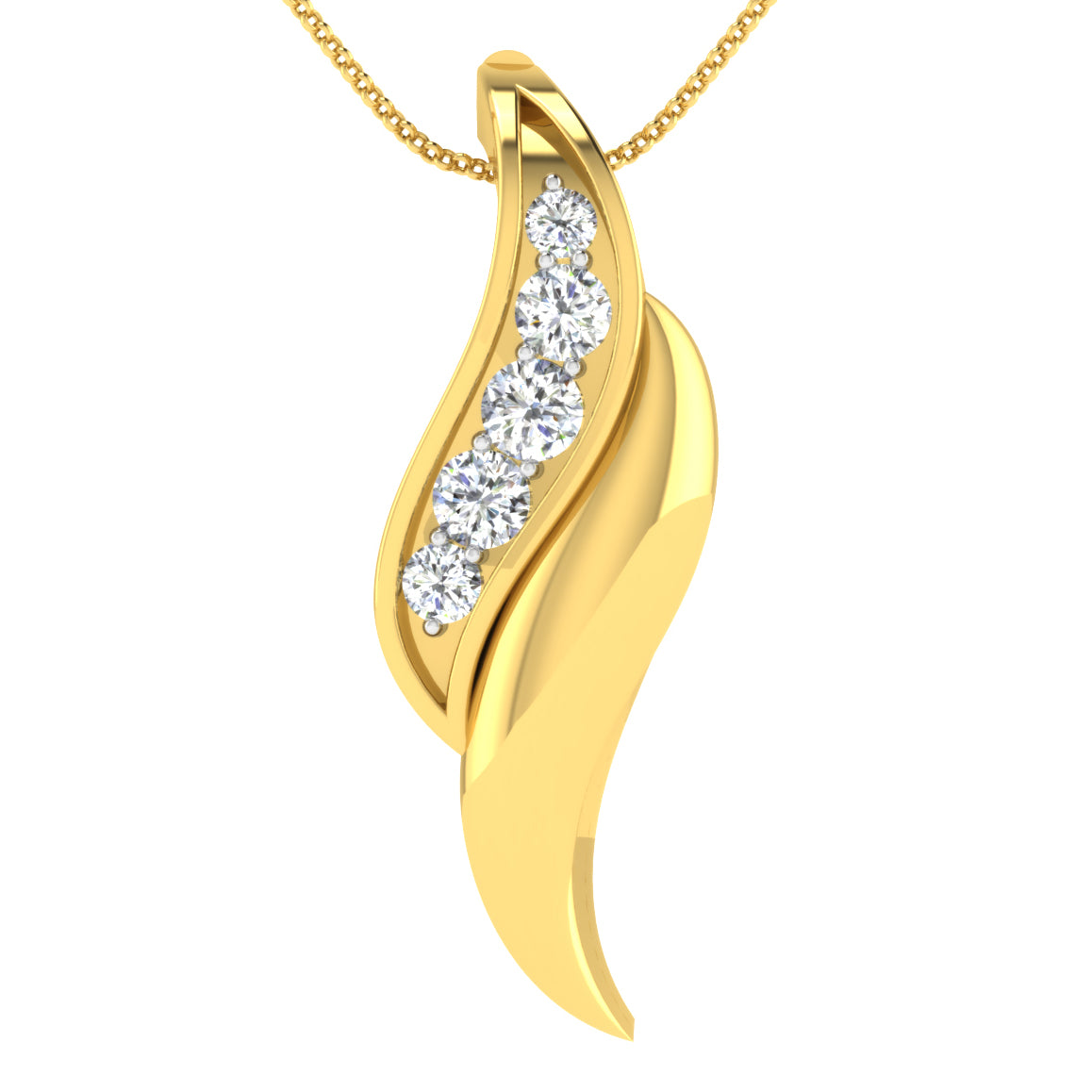Regal Radiance Diamond Pendant 18K