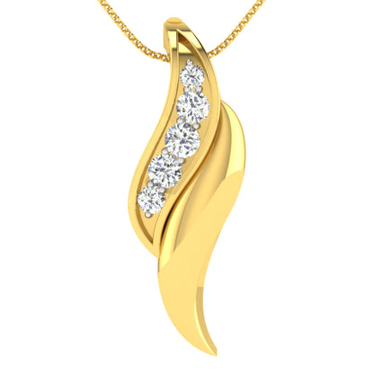 Regal Radiance Diamond Pendant 18K