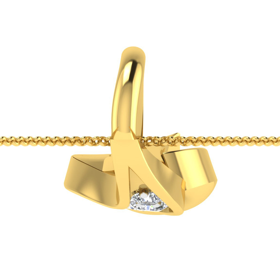 Regal Radiance Diamond Pendant 18K