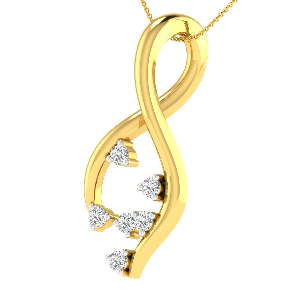 Sparkling Stardust Diamond Pendant 18K