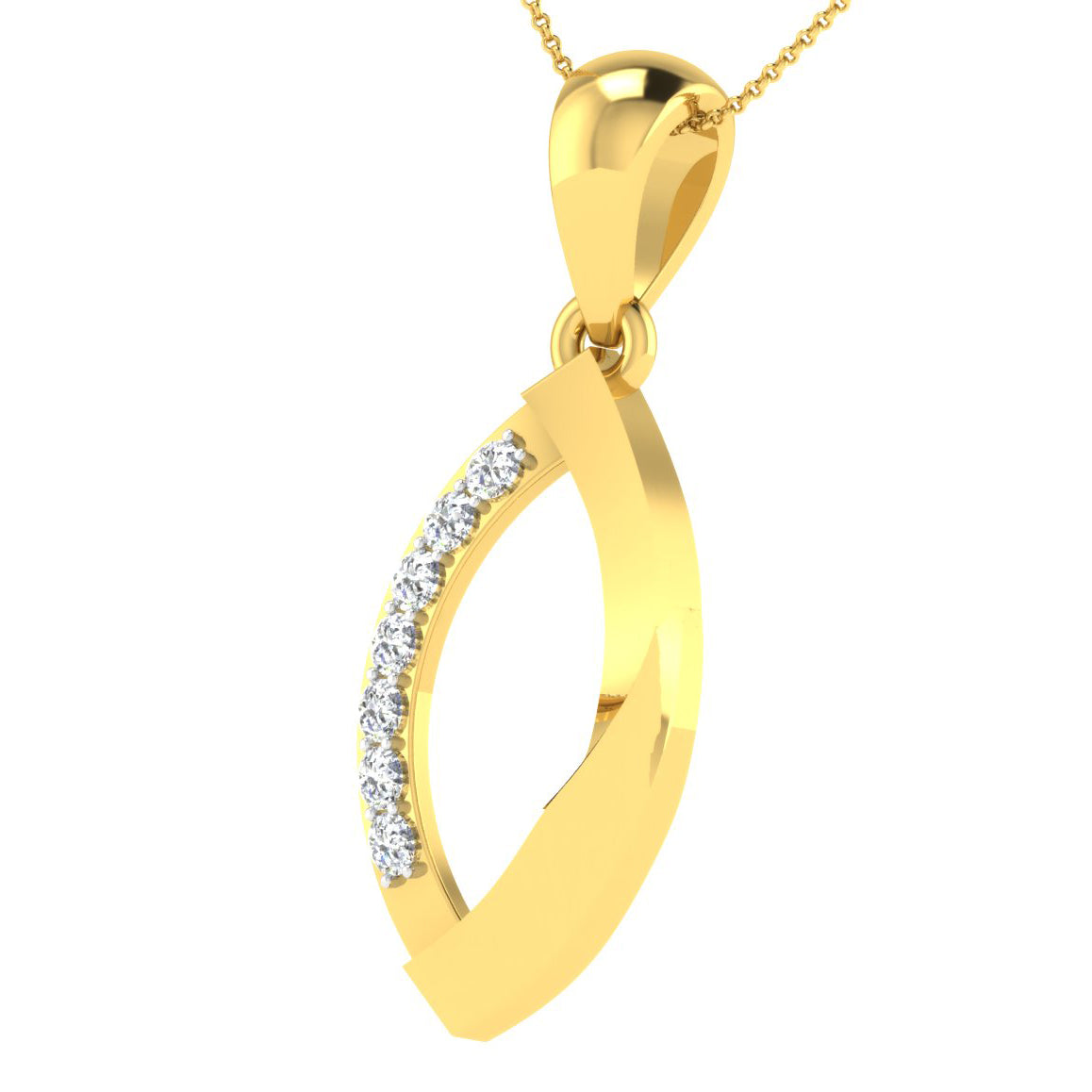 Whispering Whimsy Diamond Pendant 18K