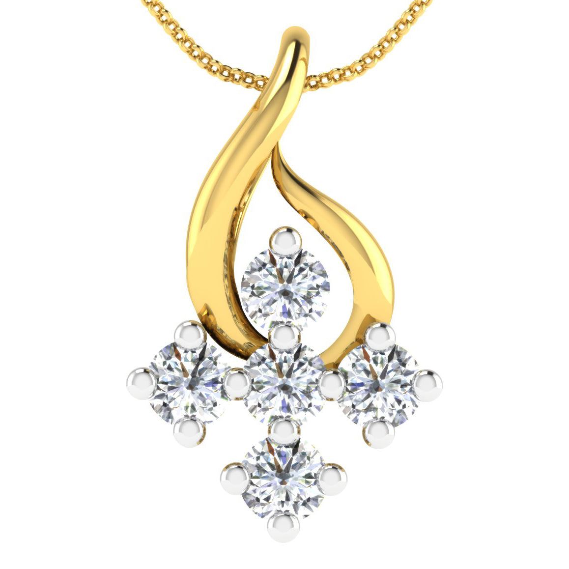 Mystic Moonbeam Diamond Pendant 18K
