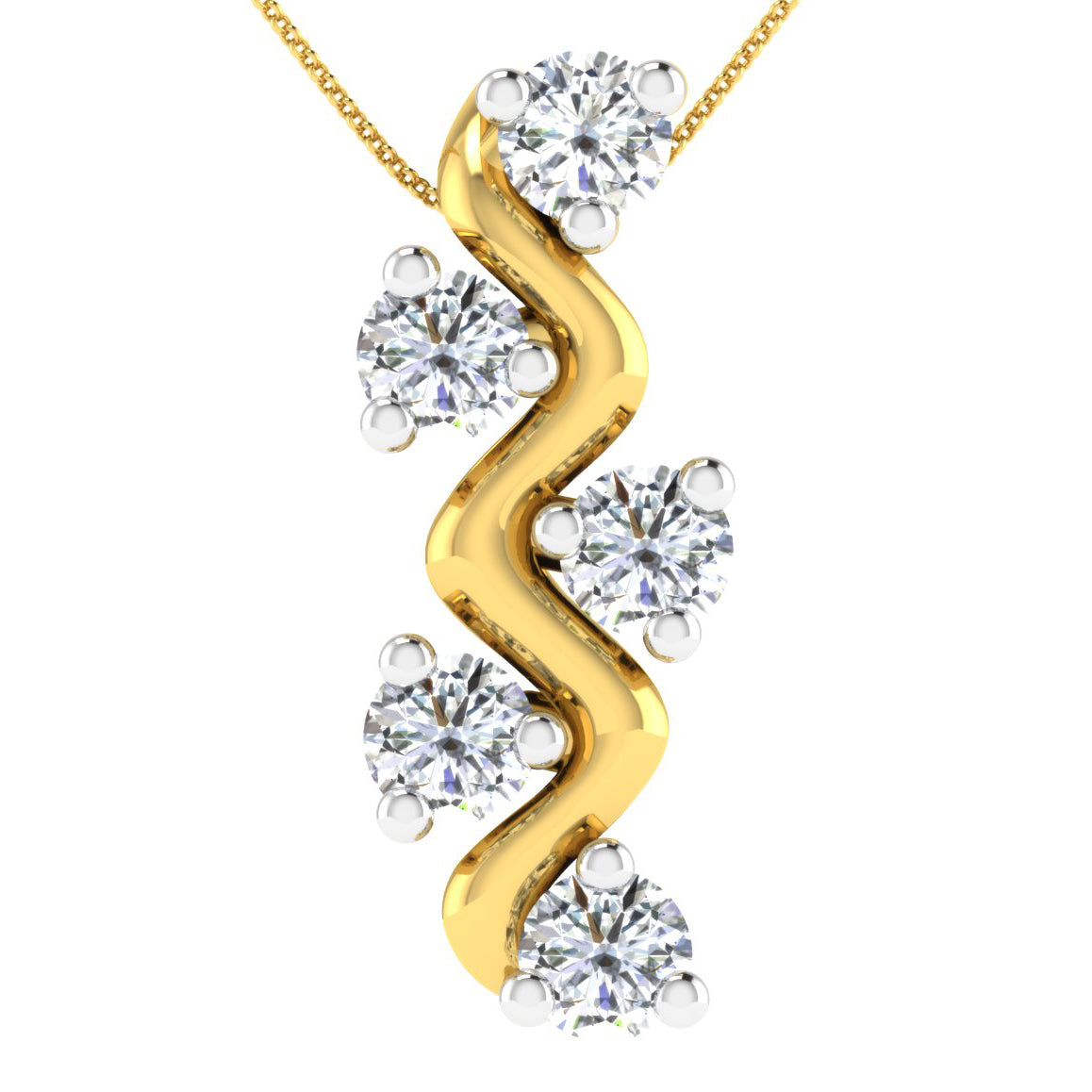 Floral Frost Diamond Pendant 18K