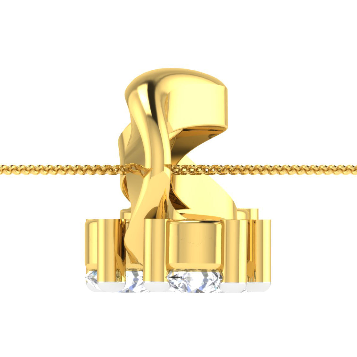 Floral Frost Diamond Pendant 18K