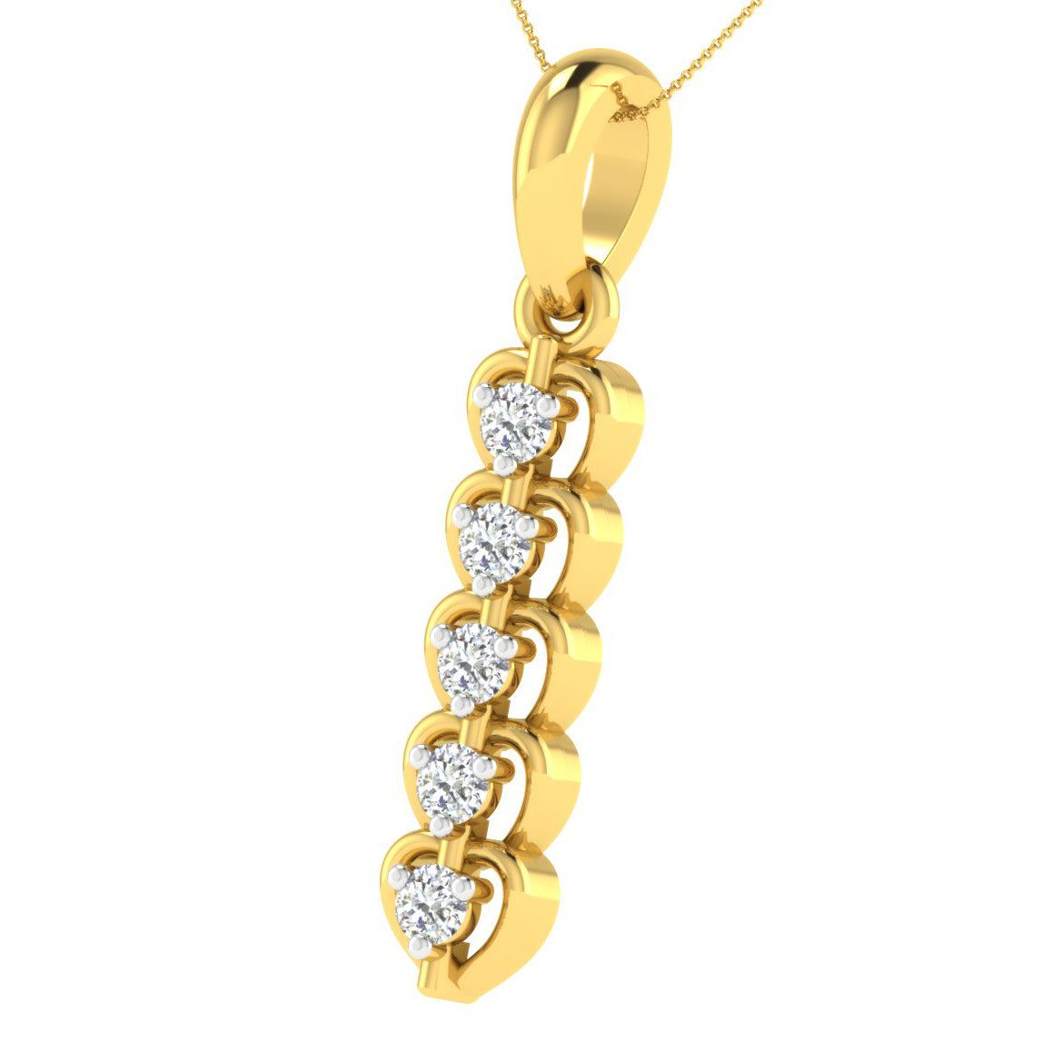 Enigmatic Echo Diamond Pendant 18K